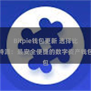 Bitpie钱包更新 选择比特派：最安全便捷的数字资产钱包