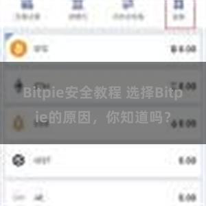 Bitpie安全教程 选择Bitpie的原因，你知道吗？