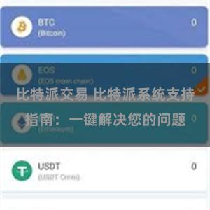 比特派交易 比特派系统支持指南：一键解决您的问题