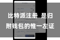 比特派注册  是归附钱包的惟一左证