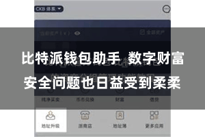比特派钱包助手  数字财富安全问题也日益受到柔柔