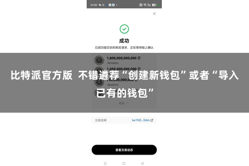 比特派官方版  不错遴荐“创建新钱包”或者“导入已有的钱包”