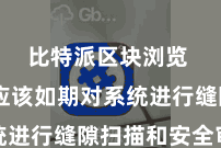 比特派区块浏览  平台应该如期对系统进行缝隙扫描和安全审计