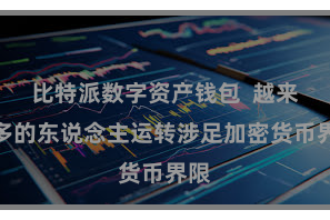 比特派数字资产钱包  越来越多的东说念主运转涉足加密货币界限